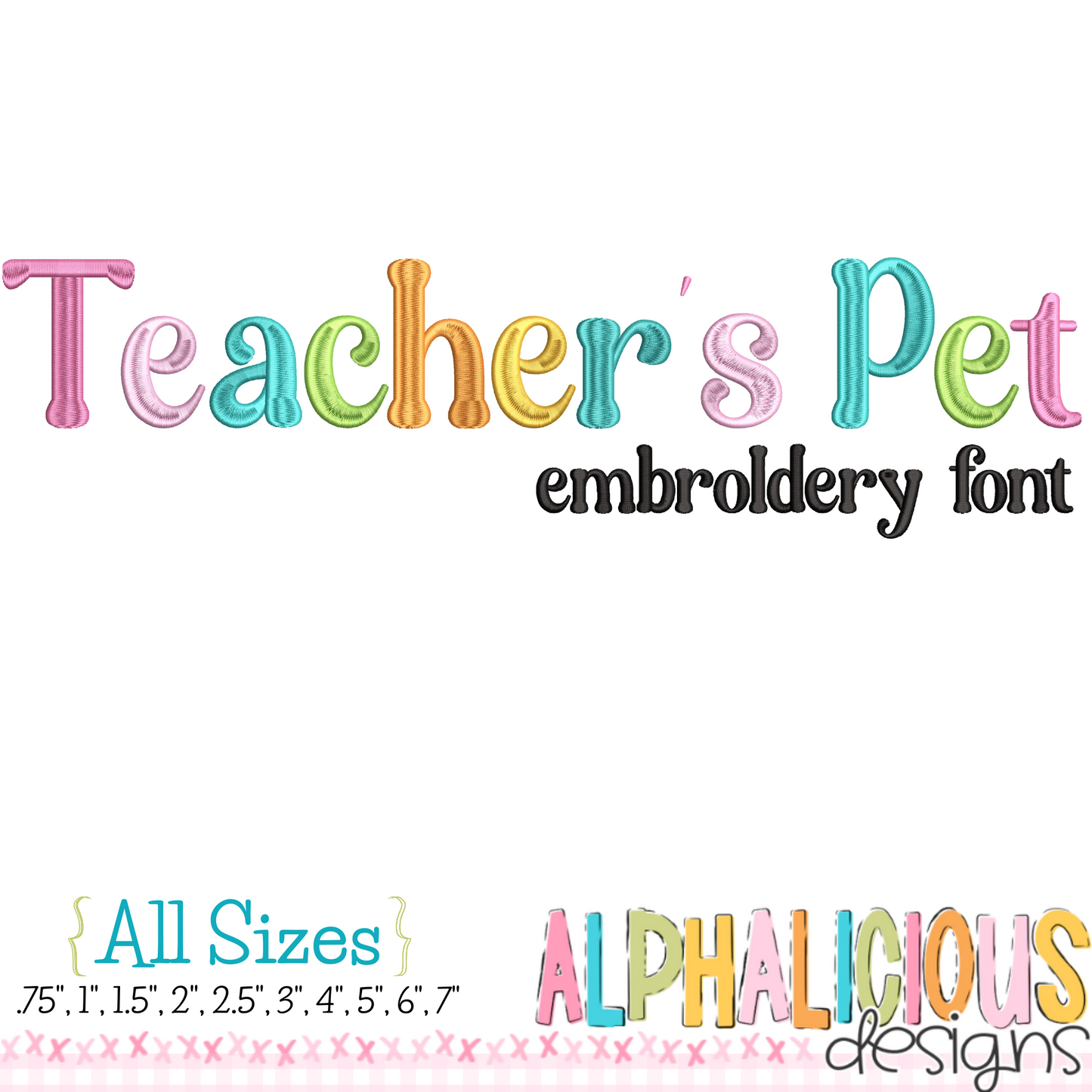 Teacher's Pet- Embroidery Font