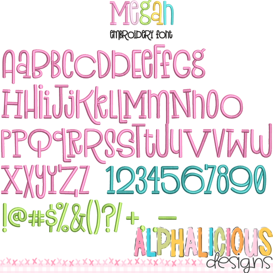 Megan Embroidery Font