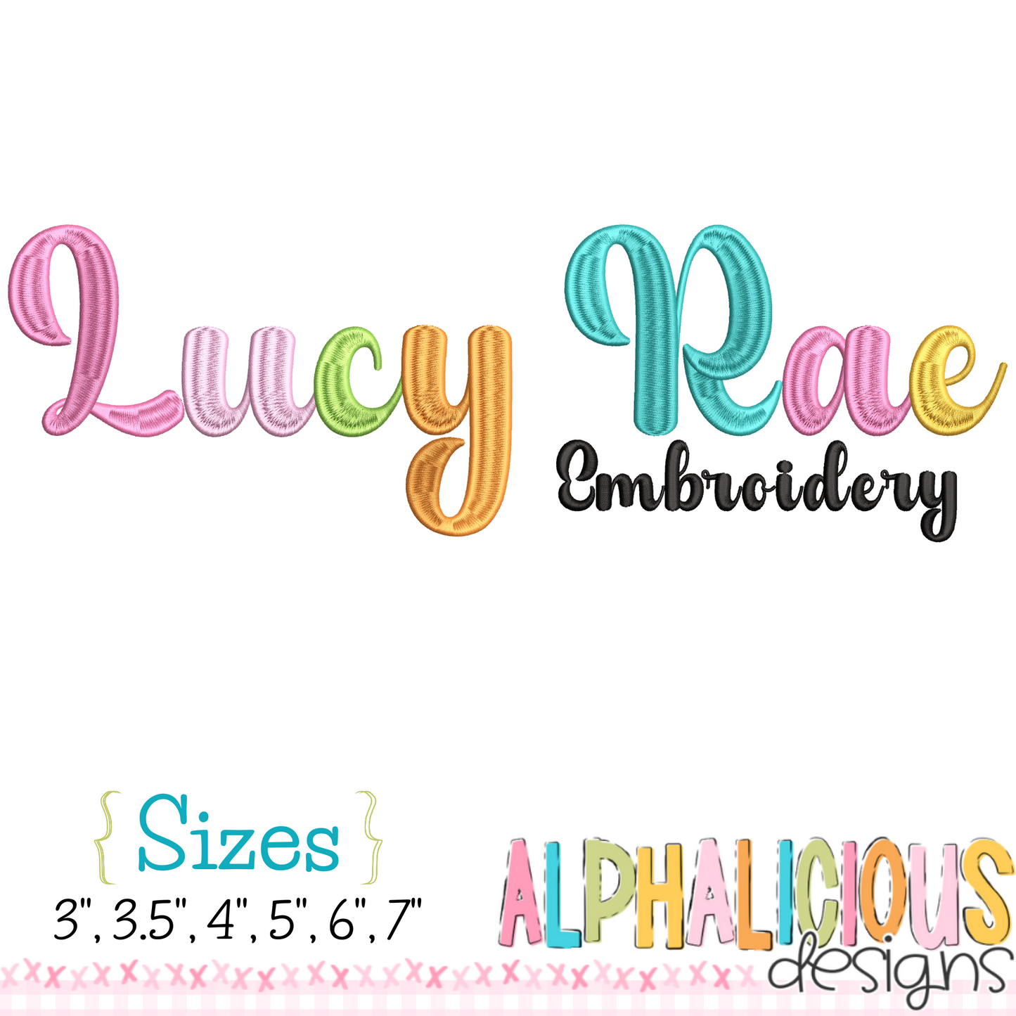 Lucy Rae Embroidery Font
