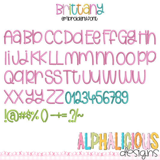 Brittany Satin Emb Font