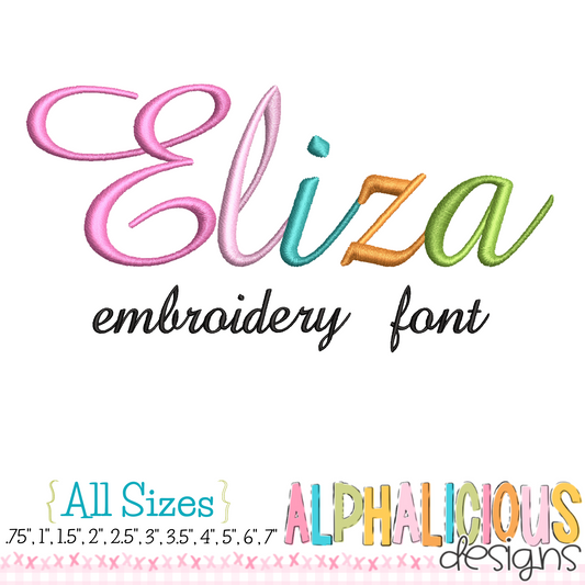 Eliza Embroidery Font