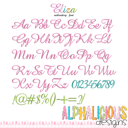 Eliza Embroidery Font