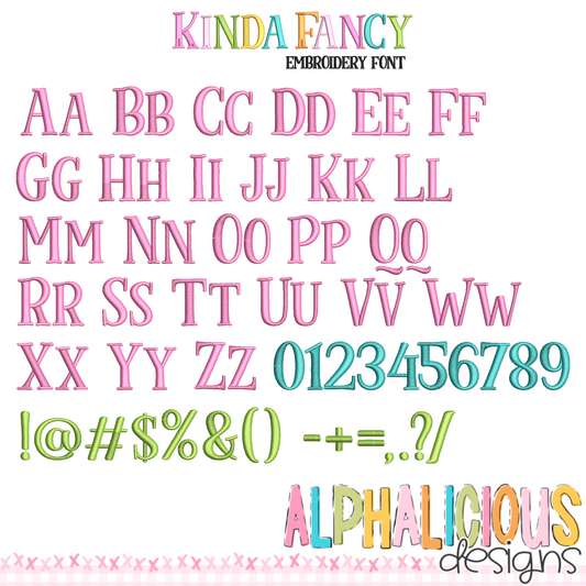 Kinda Fancy Embroidery Font