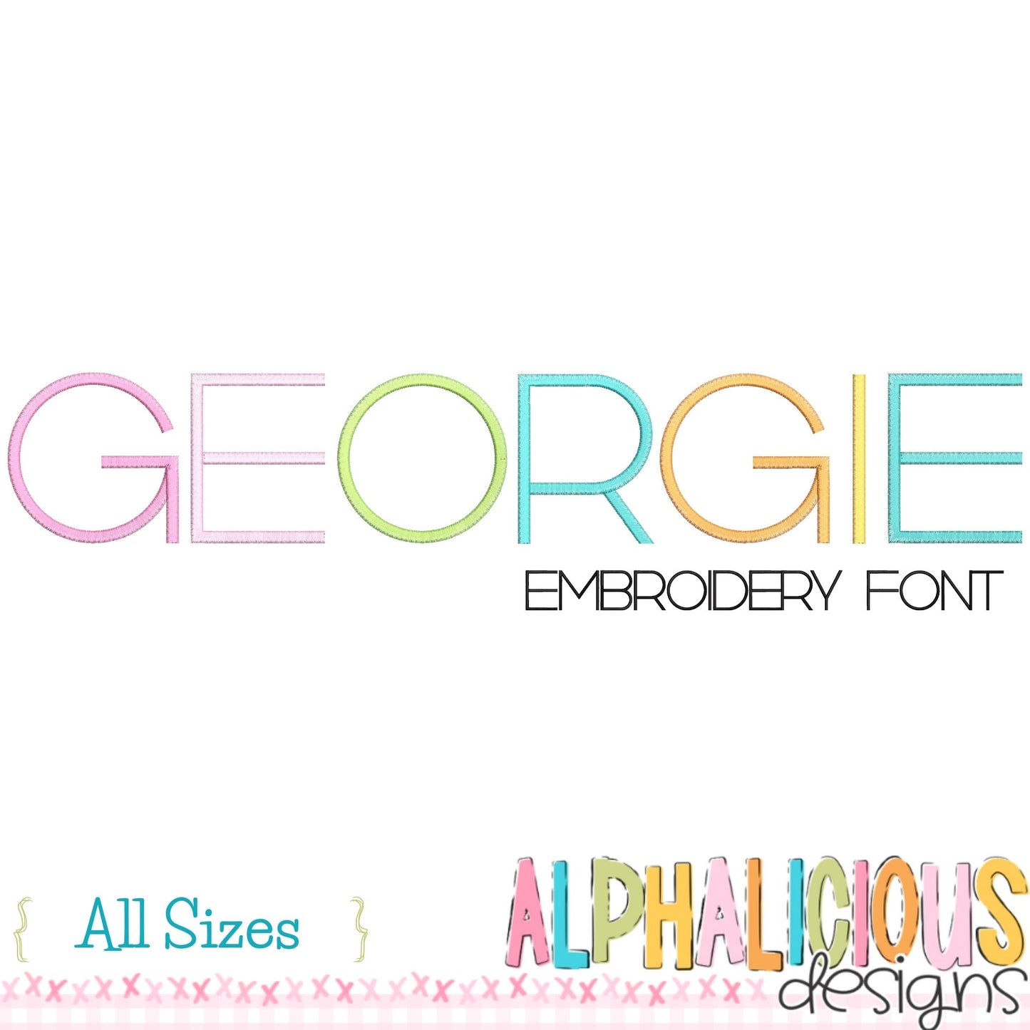 Georgie Embroidery Font - All Sizes