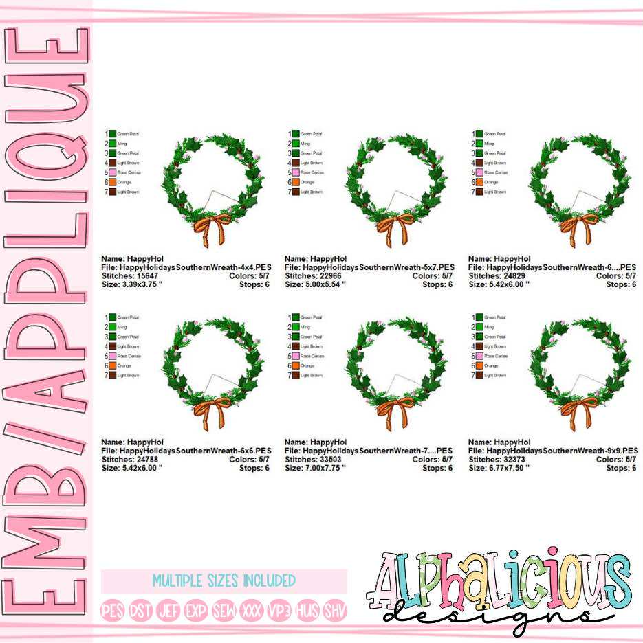 Happy Holiday Southern Wreath