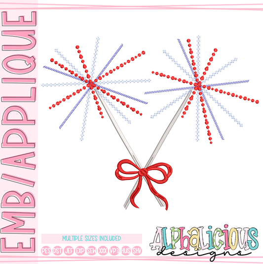 All American-Sparklers with Bow