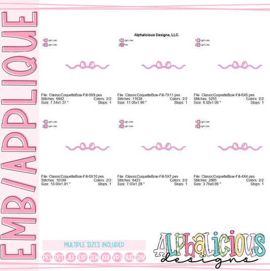 Classic Coquette Bow-Fill
