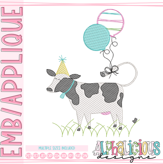 Party Animal- Cow- Sketch
