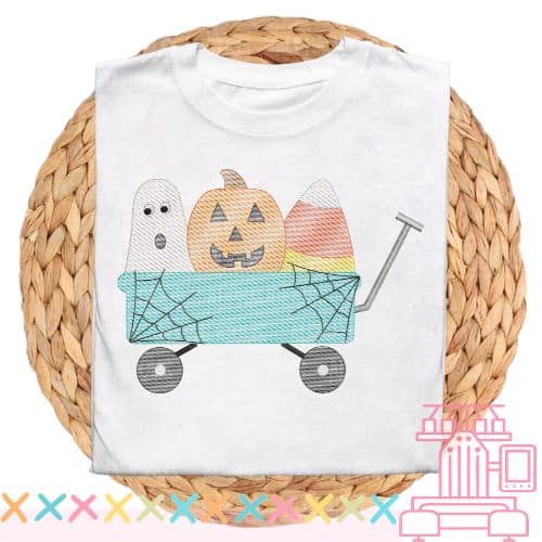 Spooky Crew in Wagon- Sketch