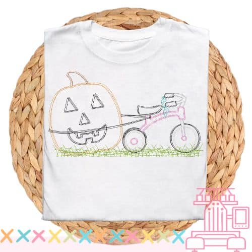 Trike with Jack-O-Lantern- Scribble