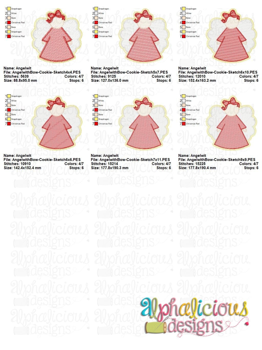 Angel with Bow - Cookie - Sketch