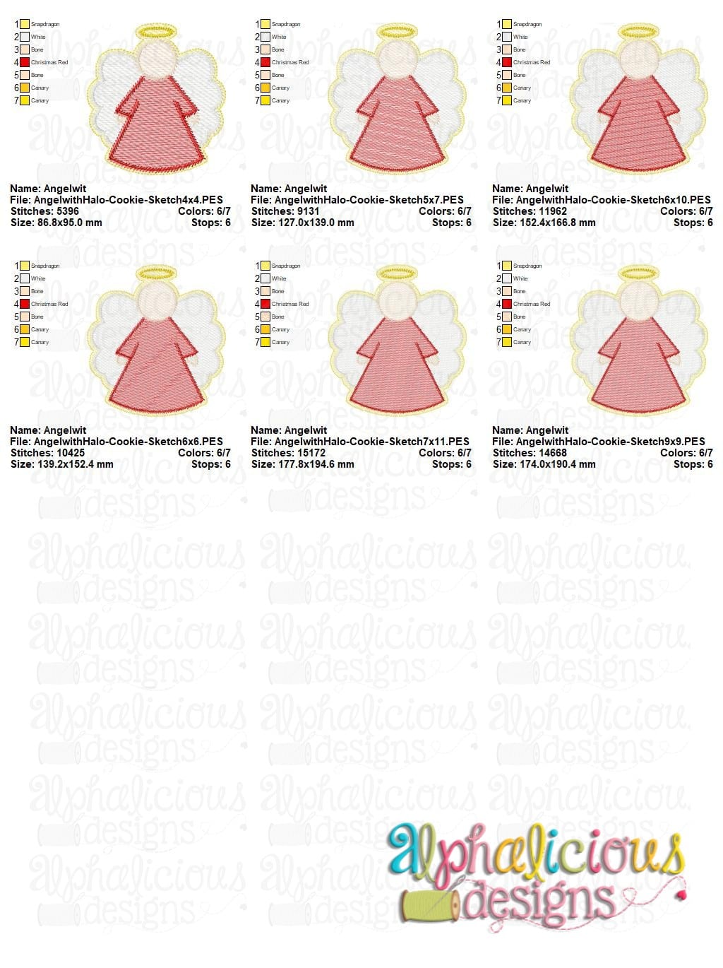 Angel with Halo - Cookie - Sketch