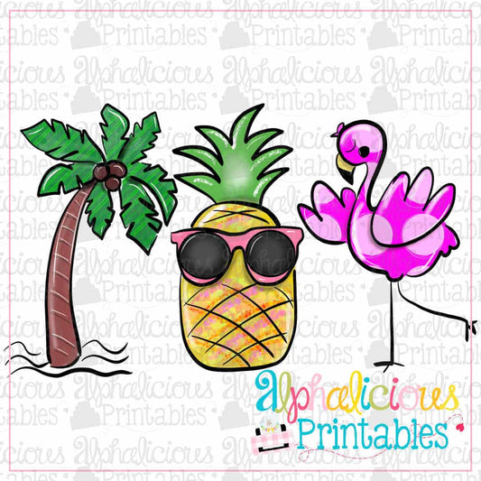 Summer Fun Trio- Vibrant- PNG