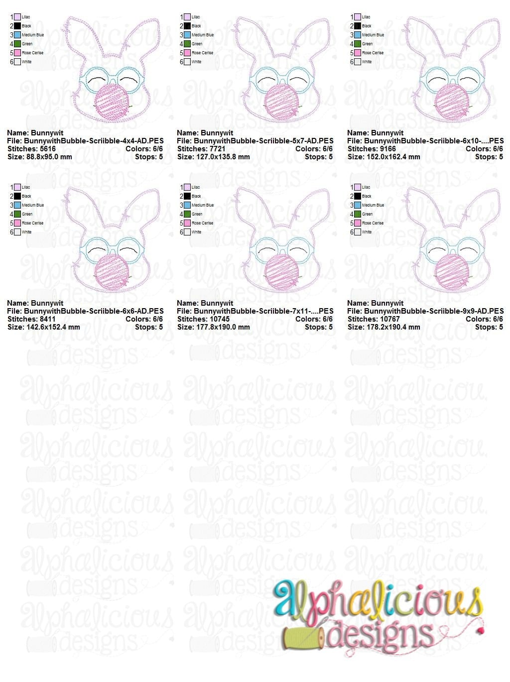 Bunny with Bubble- Scribble