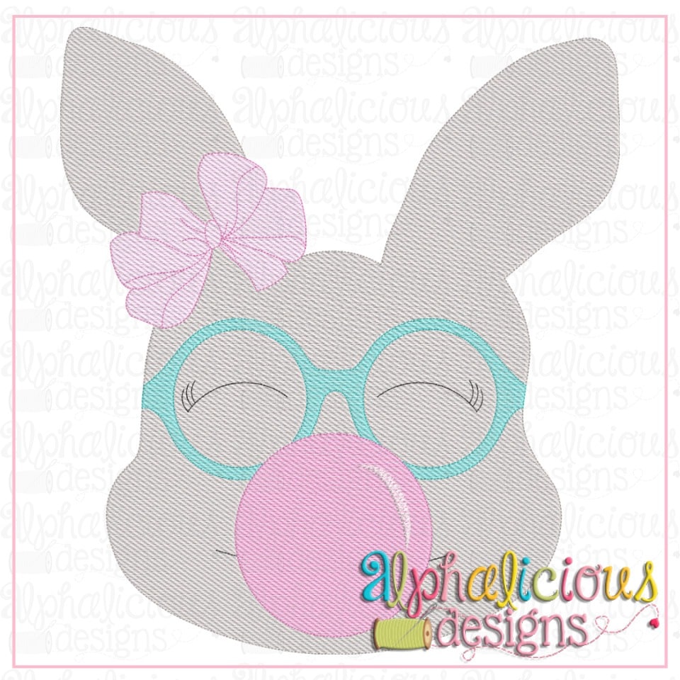 Bunny with Bubble and bow- Sketch