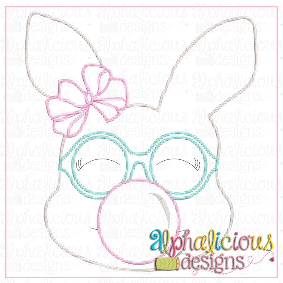 Bunny with Bubble and Bow-ZigZag