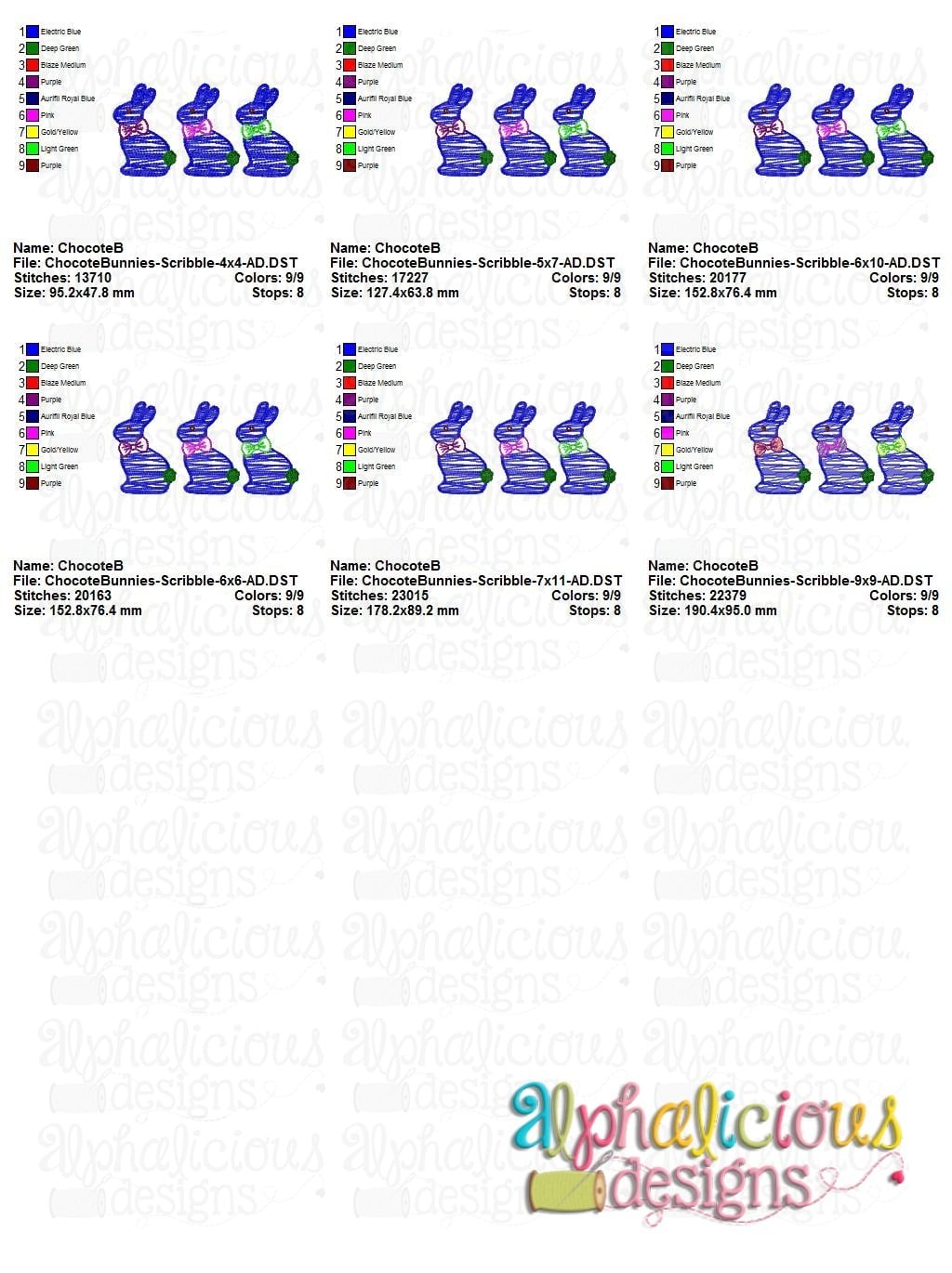 Chocolate Bunnies-Scribble