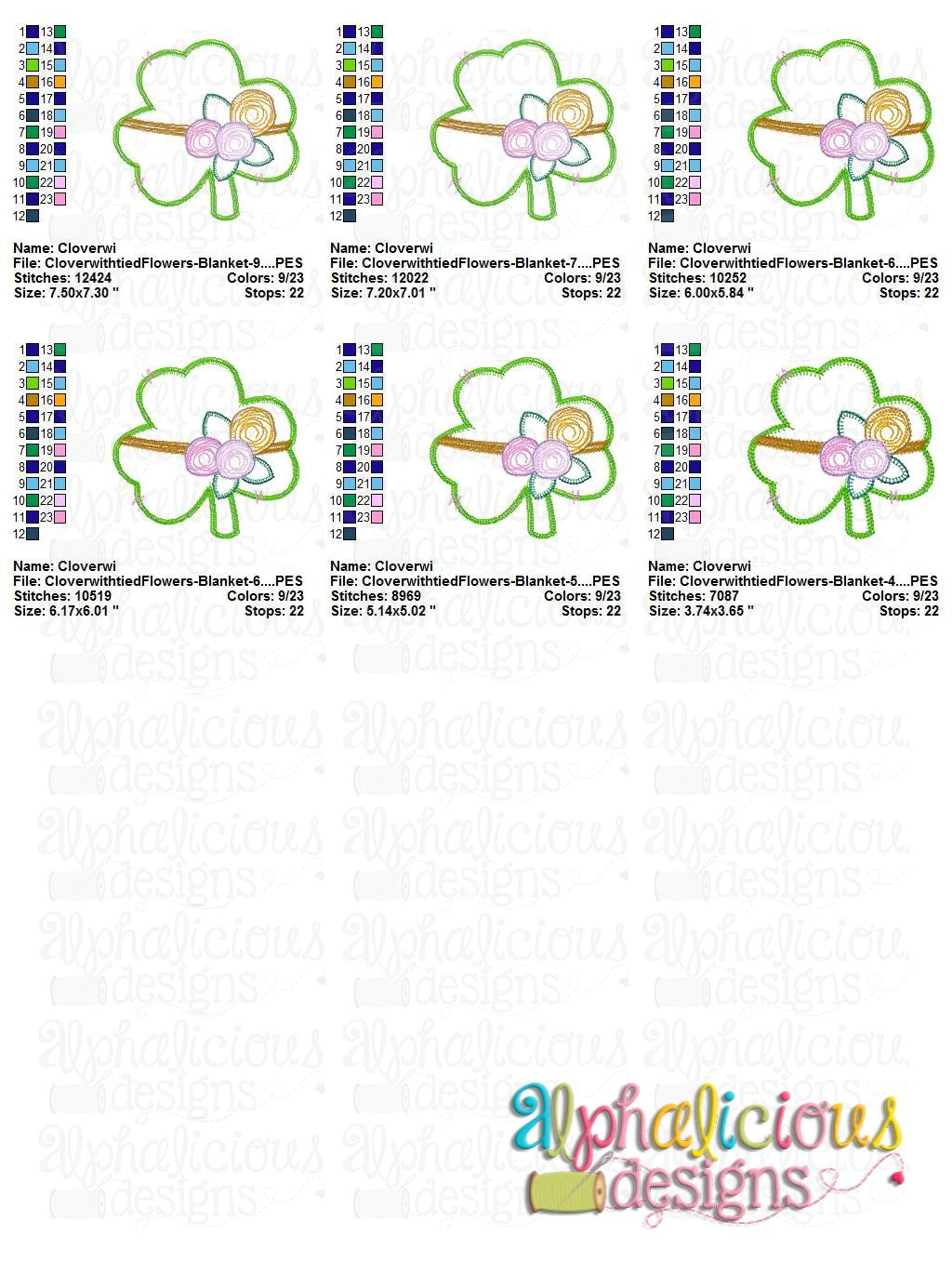 Clover with Tied Flowers- Blanket