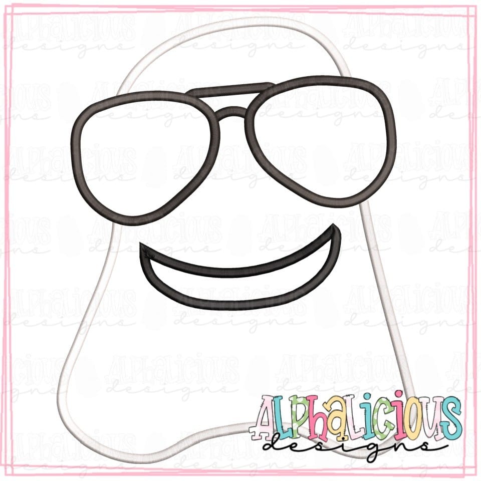 Cool Ghost with Glasses - Satin