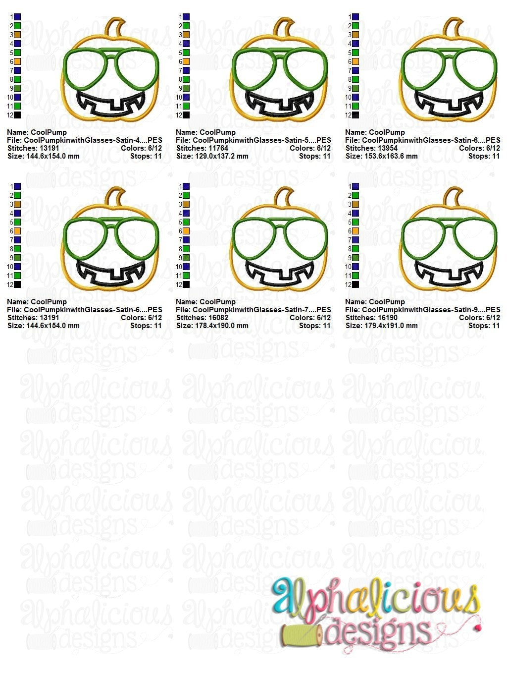 Cool Pumpkin with Glasses - Satin