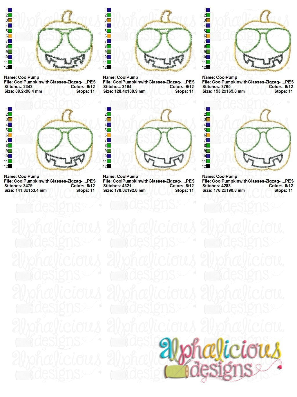 Cool Pumpkin with Glasses - ZigZag