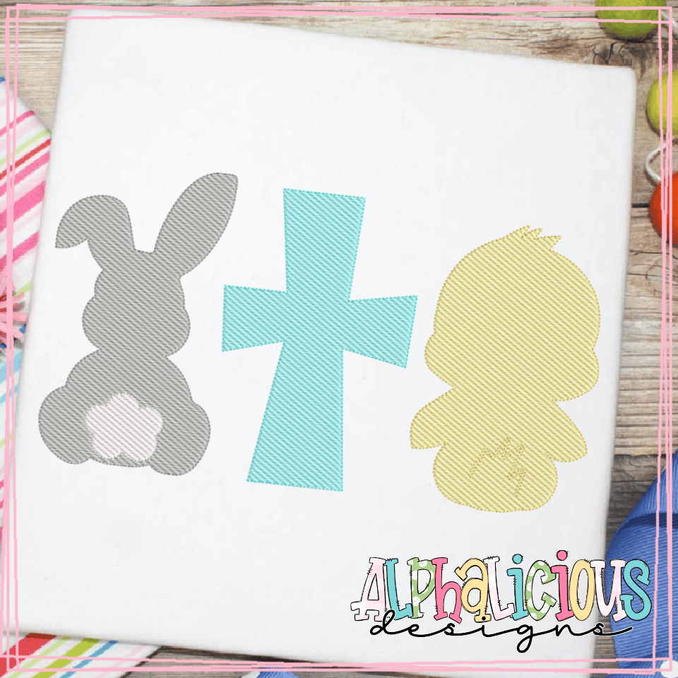 Bunny, Cross, Chick- Three In A Row- Sketch