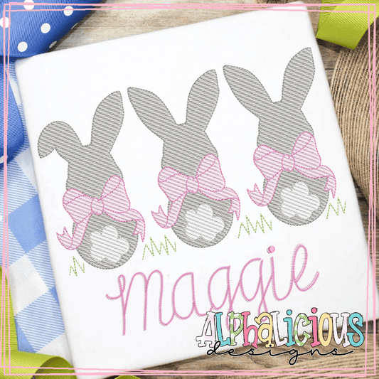 Simply Sweet Big Bow Bunny- Three In A Row- Sketch