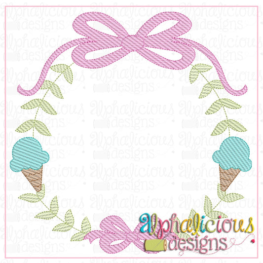 Preppy Girl Frame-Ice Cream Cone-Sketch