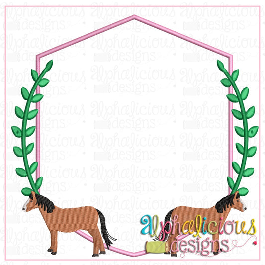 Heirloom Frame with Horse- Embroidery