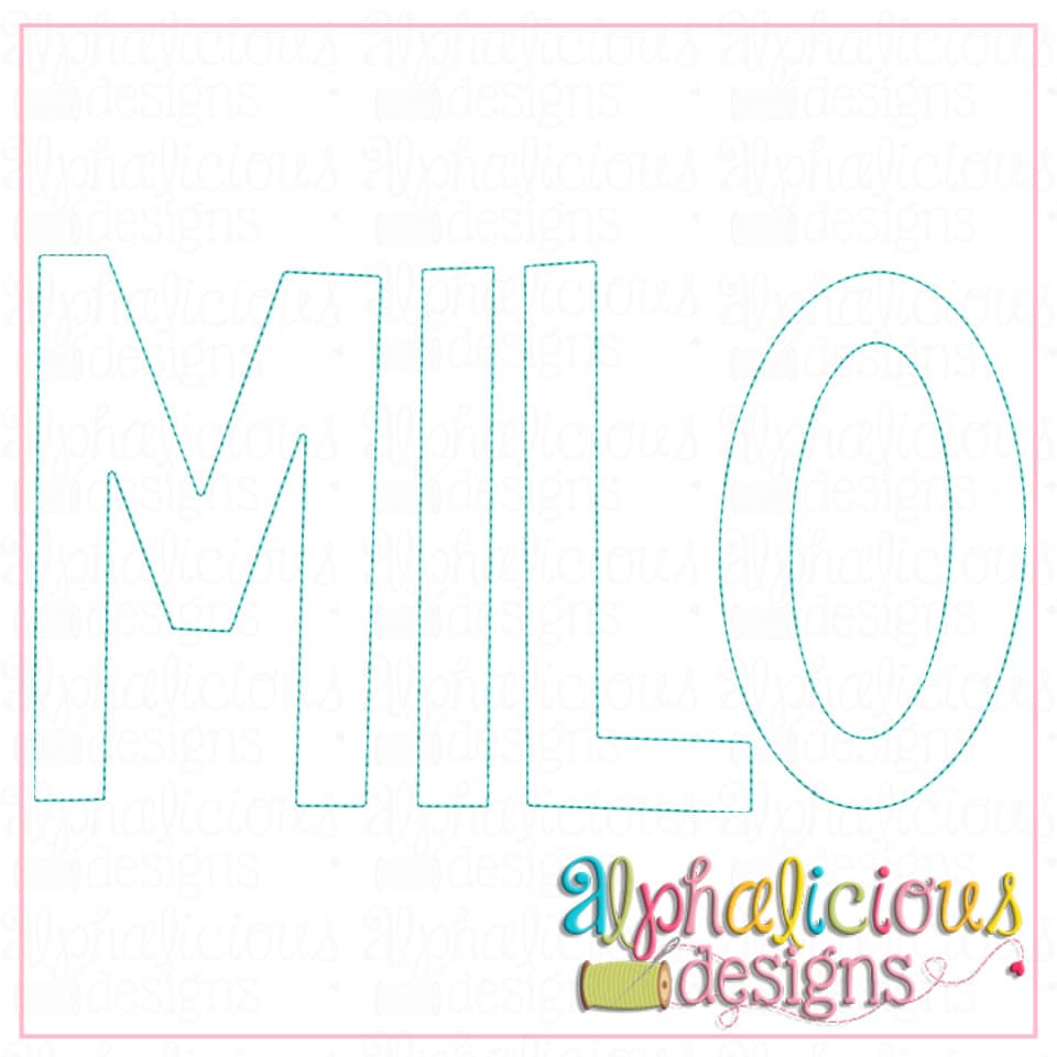 Milo Applique Font- Triple Bean