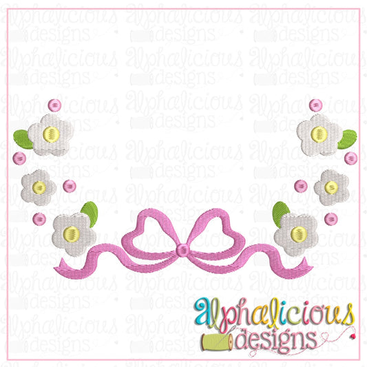 Simple Spring Flower Laurel with Bow