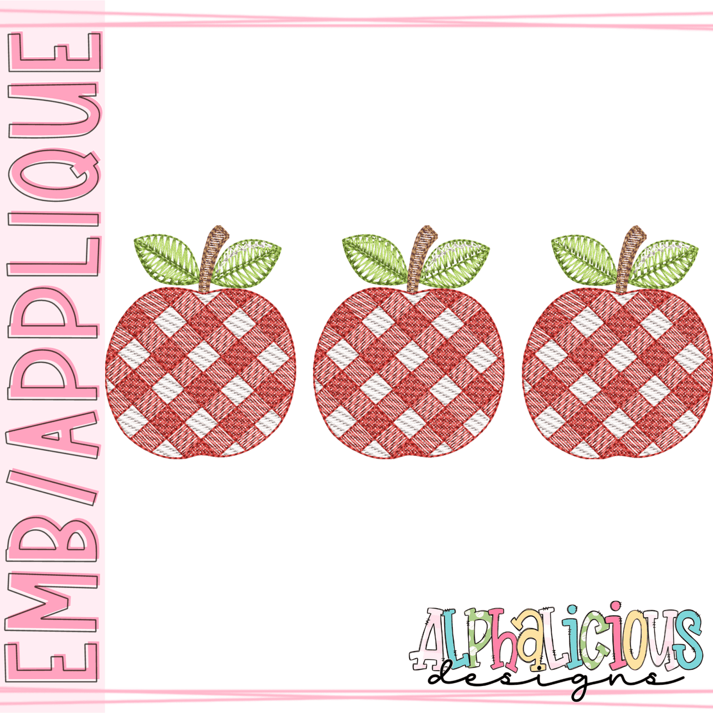 Gingham Apples - Sketch