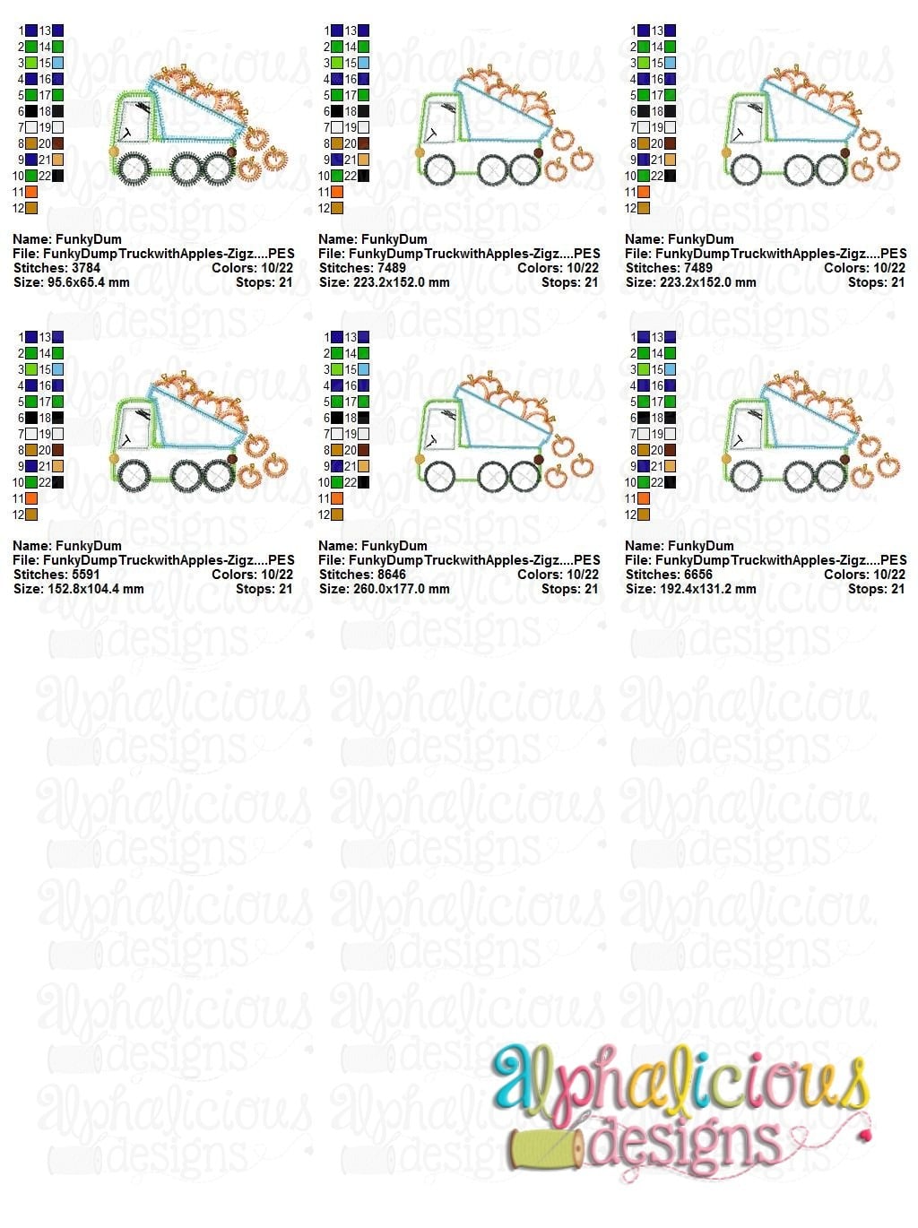 Funky Dump Truck with Apples - ZigZag