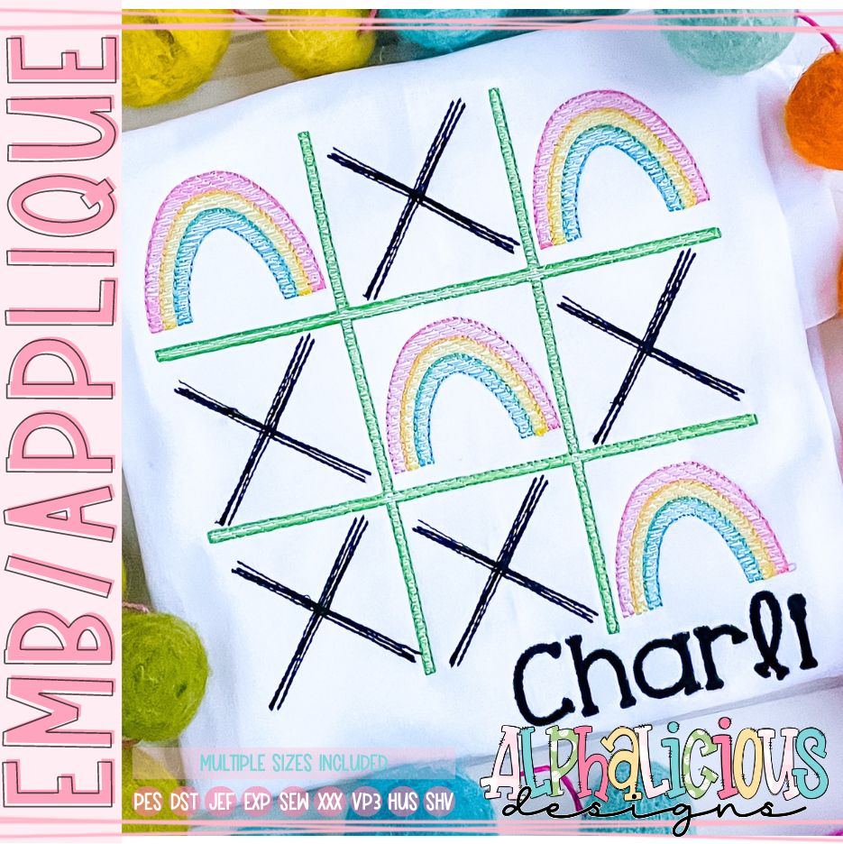 Rainbow Tic Tac Toe - Sketch