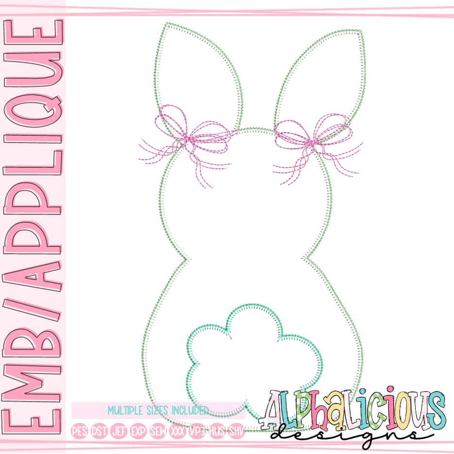 Bunny with Pigtail Bows - Blanket
