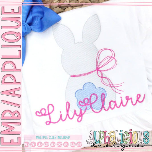 Simple Bunny with Neck Bow - Sketch