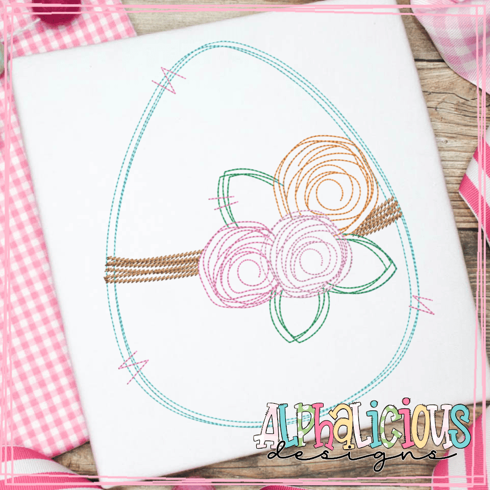 Egg with tied Flowers- Triple Bean