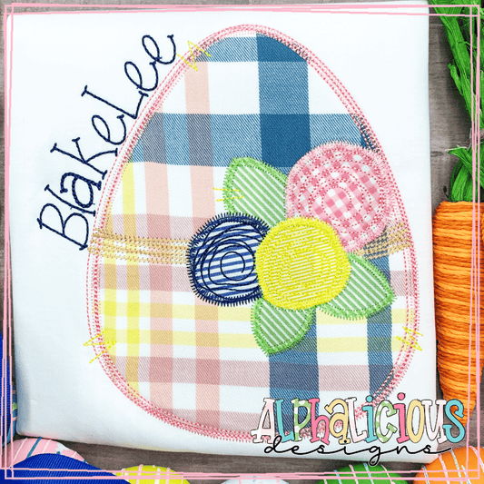 Egg with tied Flowers- ZigZag