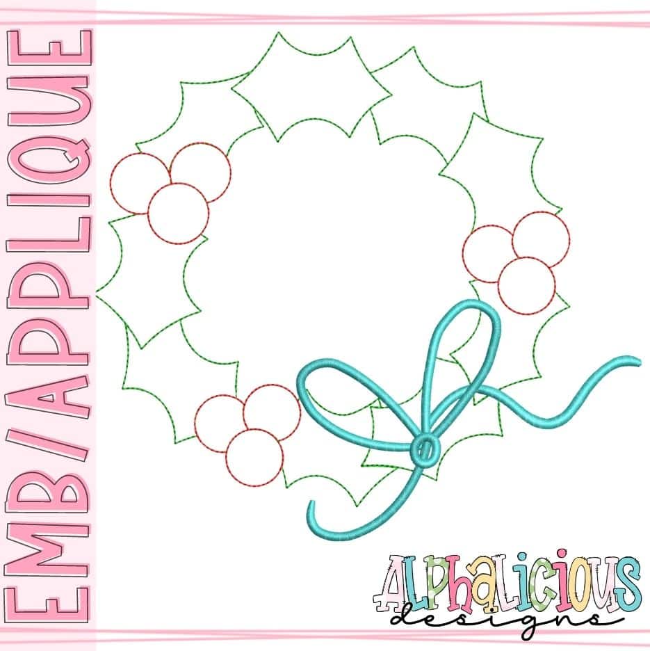 Holly and Berries Wreath - Triple Bean