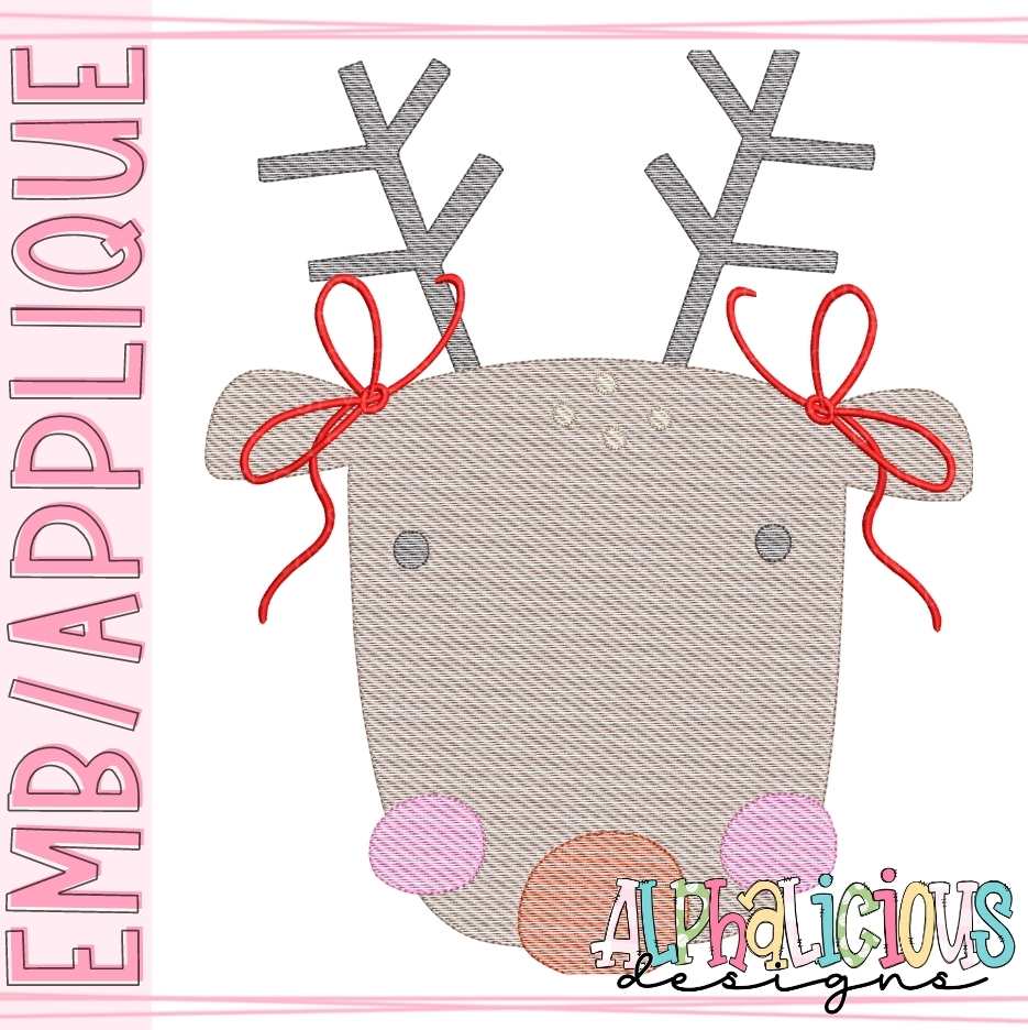 Reindeer with Bows - Sketch