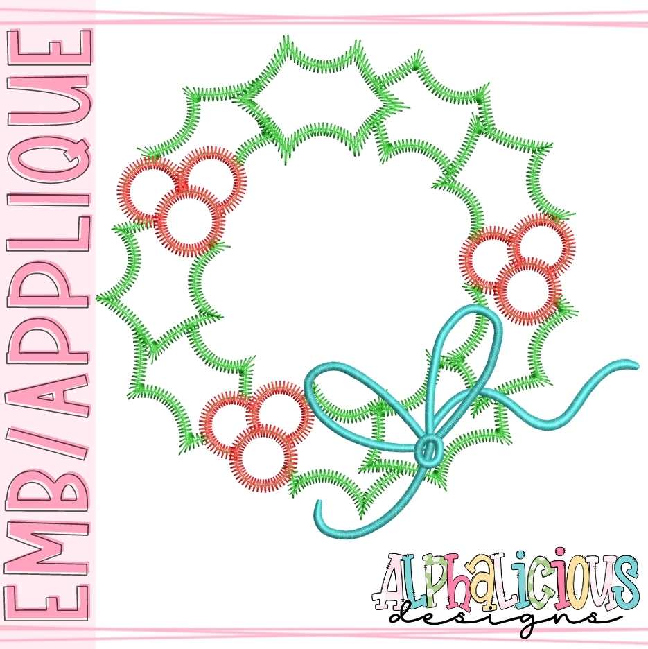 Holly and Berries Wreath - ZigZag
