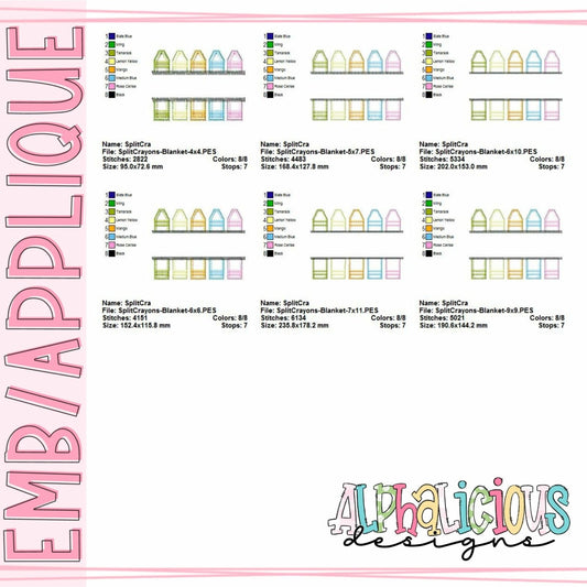 Split Crayons - Blanket