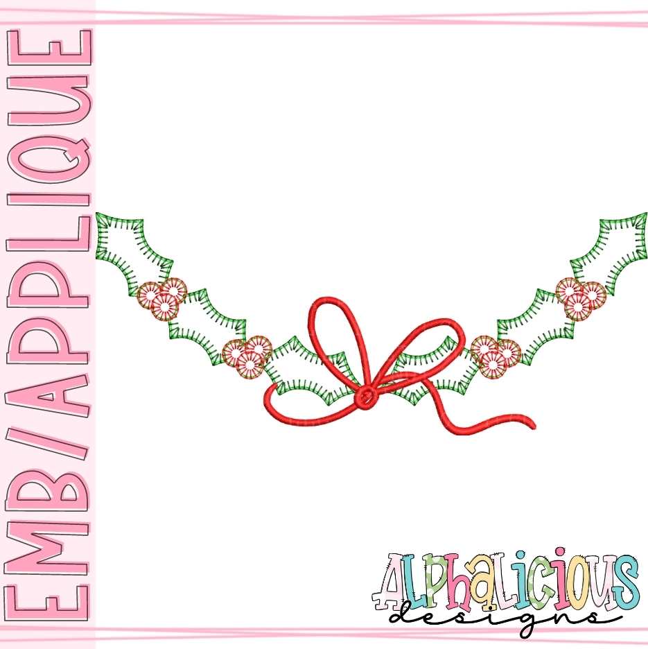 Holly and Berries Frame - Blanket