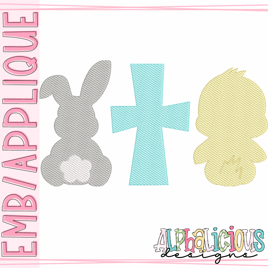 Bunny, Cross, Chick- Three In A Row- Sketch