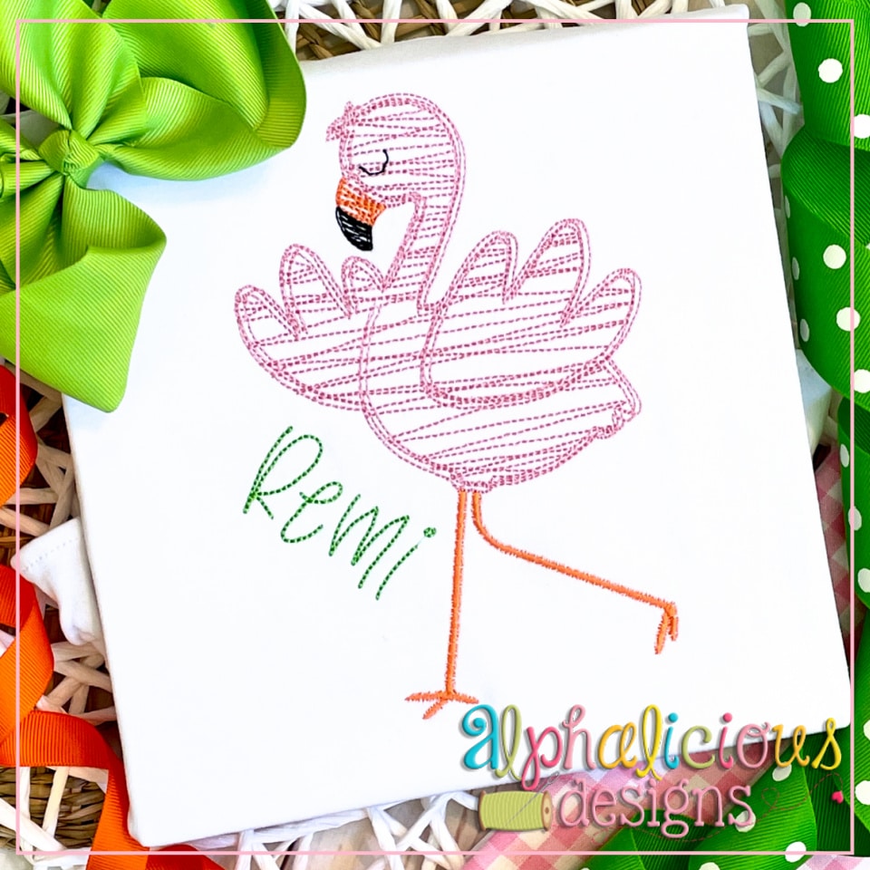 Flamingo- Scribble Fill