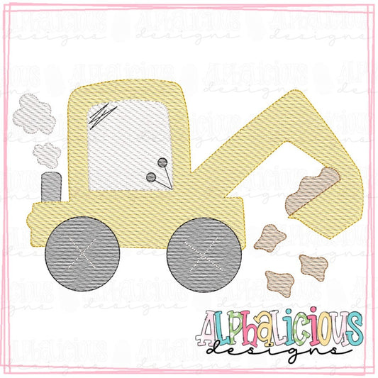 Funky Backhoe with Dirt - Sketch