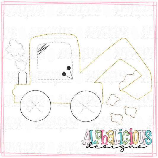 Funky Backhoe with Dirt - Triple Bean