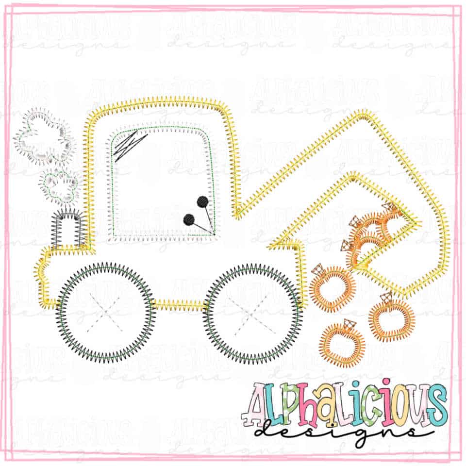 Funky Backhoe with Pumpkins - ZigZag