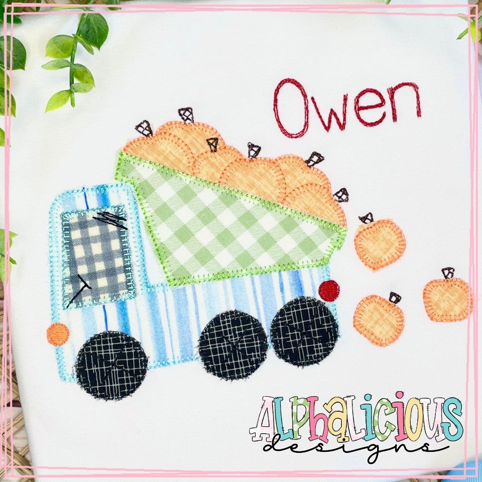 Funky Dump Truck with Pumpkins - Blanket
