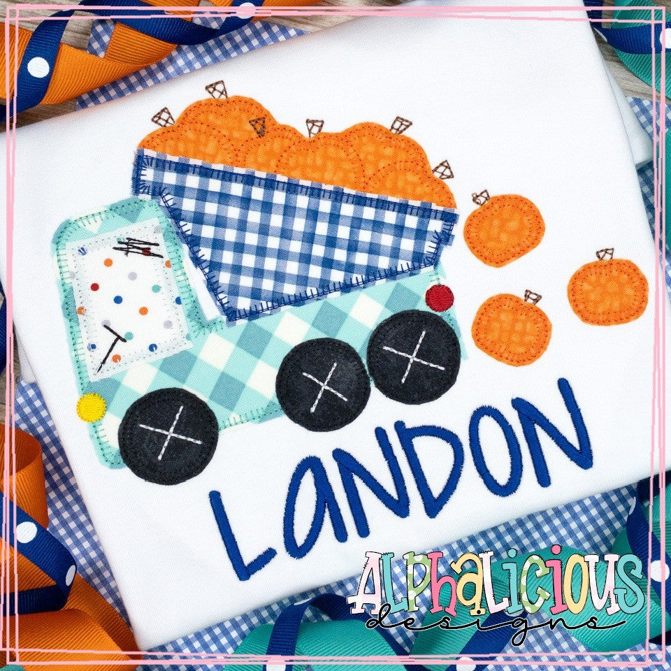 Funky Dump Truck with Pumpkins - Blanket